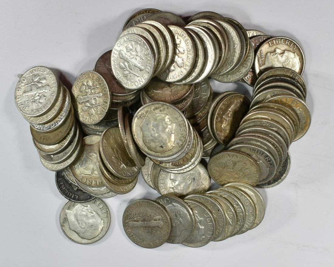$10 FACE VALUE 90% SILVER DIMES (1 of 1)