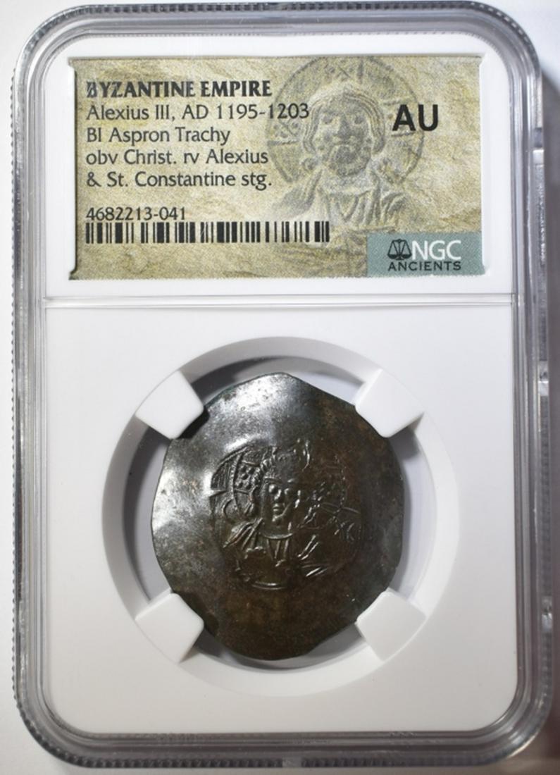 AD 1195-1203 ALEXIUS III, BI ASPRON TRACHY NGC AU (1 of 4)