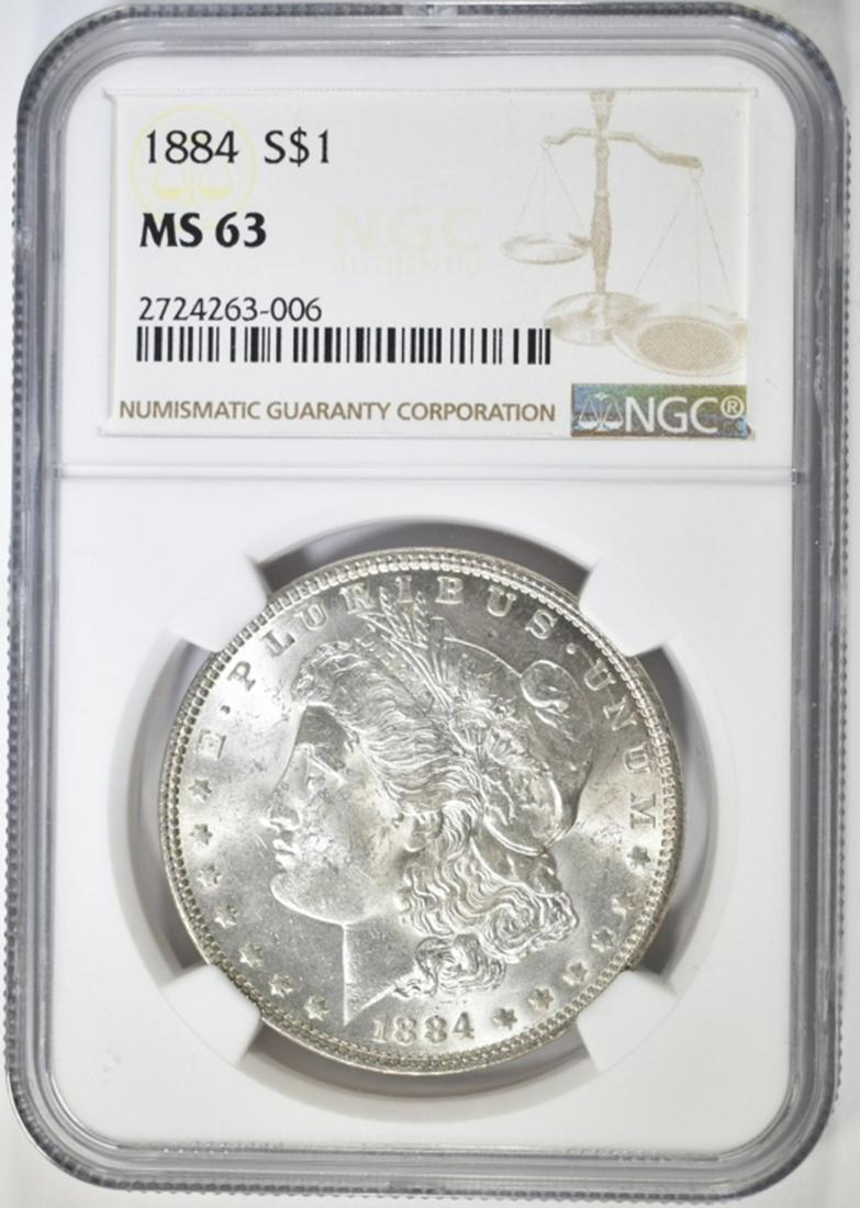 1884 MORGAN DOLLAR  NGC MS-63 (1 of 4)