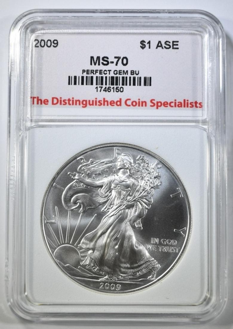2009 AMERICAN SILVER EAGLE, TDCS PERFECT GEM BU (1 of 4)