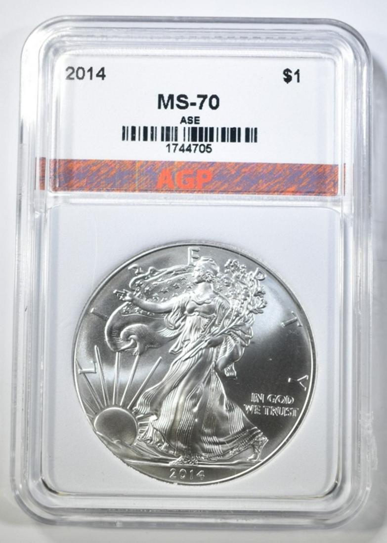 2014 SILVER EAGLE AGP PERFECT GEM BU (1 of 4)