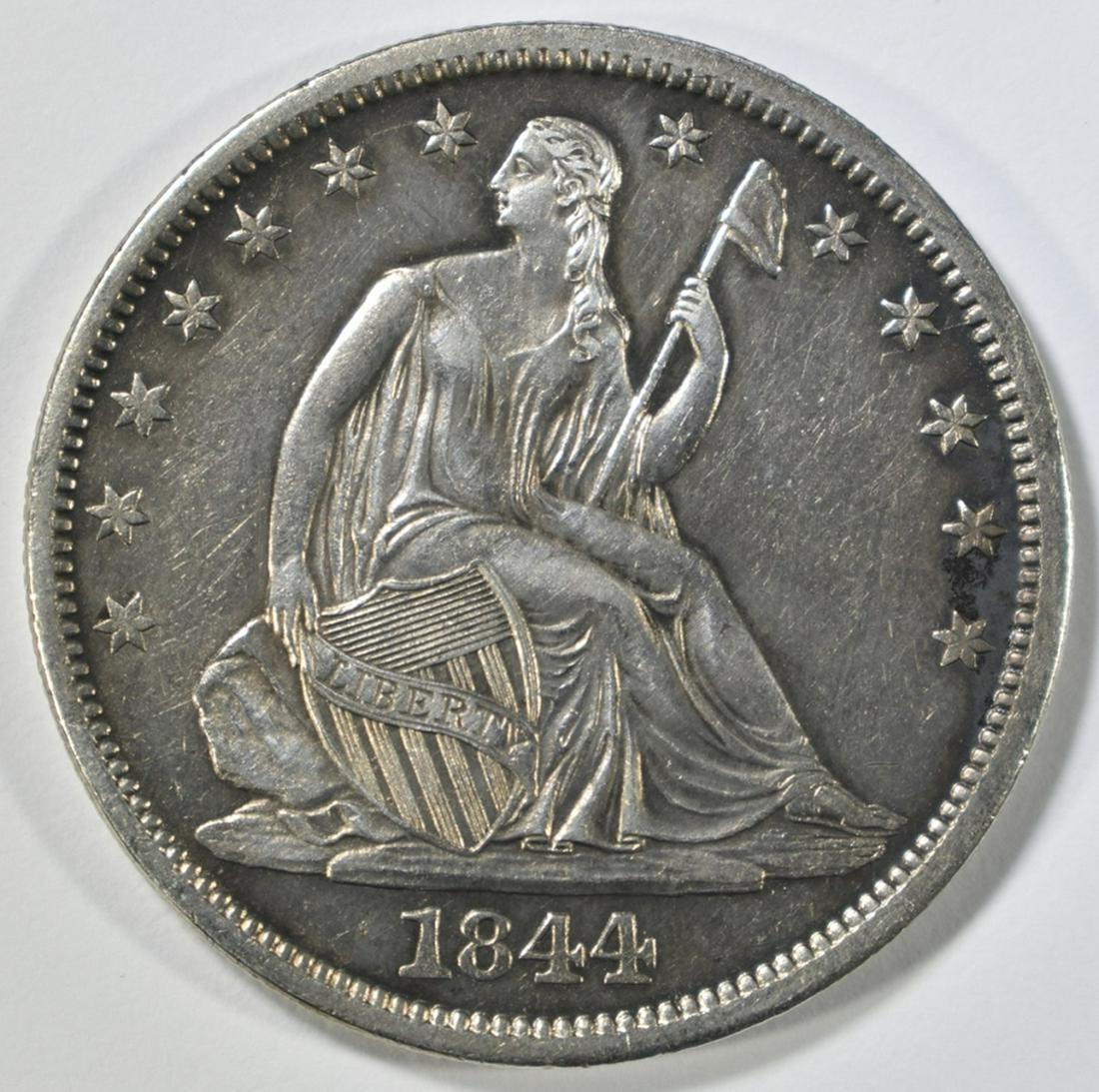 1844-O SEATED LIBERTY HALF DOLLAR  AU (1 of 2)
