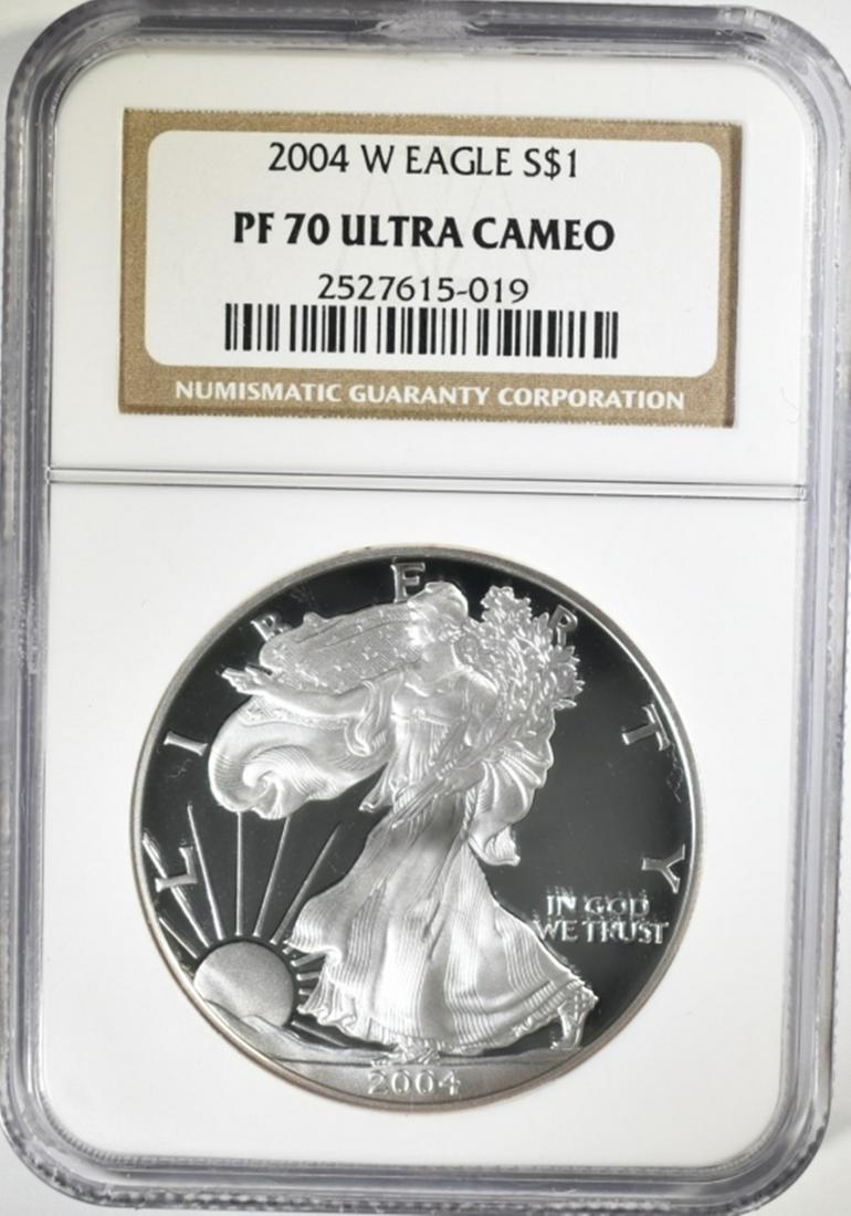 2004-W AM. SILVER EAGLE  NGC PF-70 ULTRA CAMEO (1 of 4)