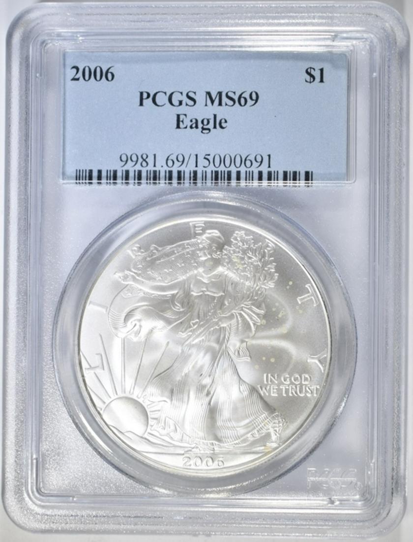 2006 AMERICAN SILVER EAGLE PCGS MS-69 (1 of 4)