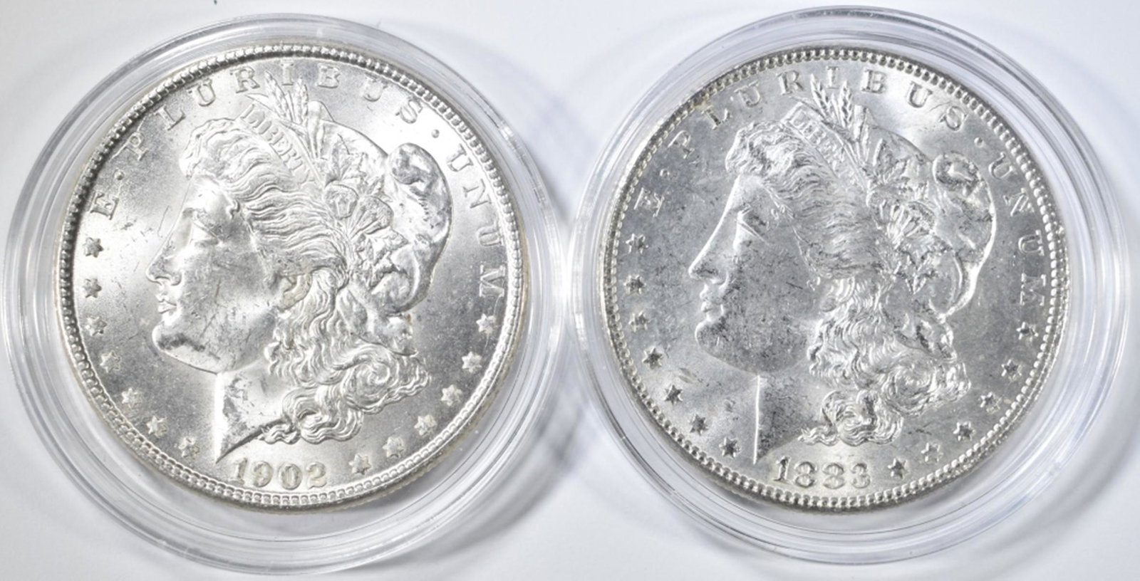 1883 & 1902-O MORGAN DOLLARS BU (1 of 2)