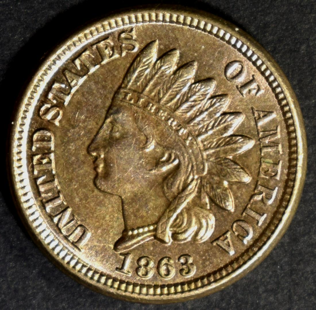 1863 INDIAN HEAD CENT CH/GEM BU (1 of 2)