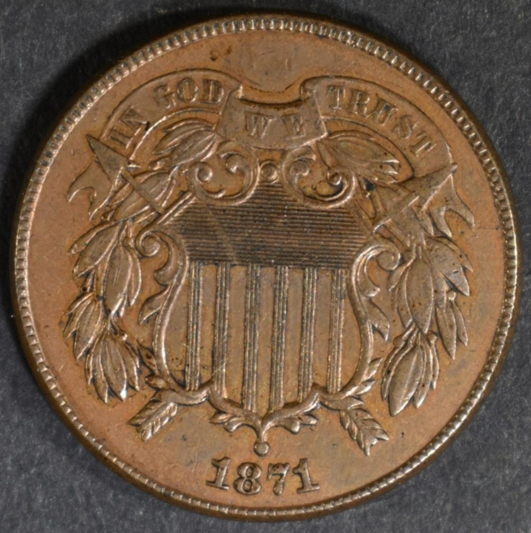 1871 2 CENT PIECE AU (1 of 2)