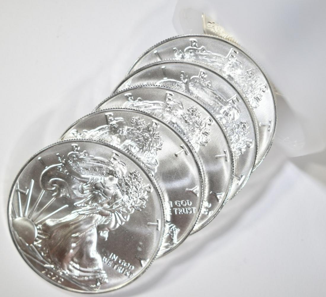 ROLL OF 20 BU AMERICAN SILVER EAGLES (1 of 2)
