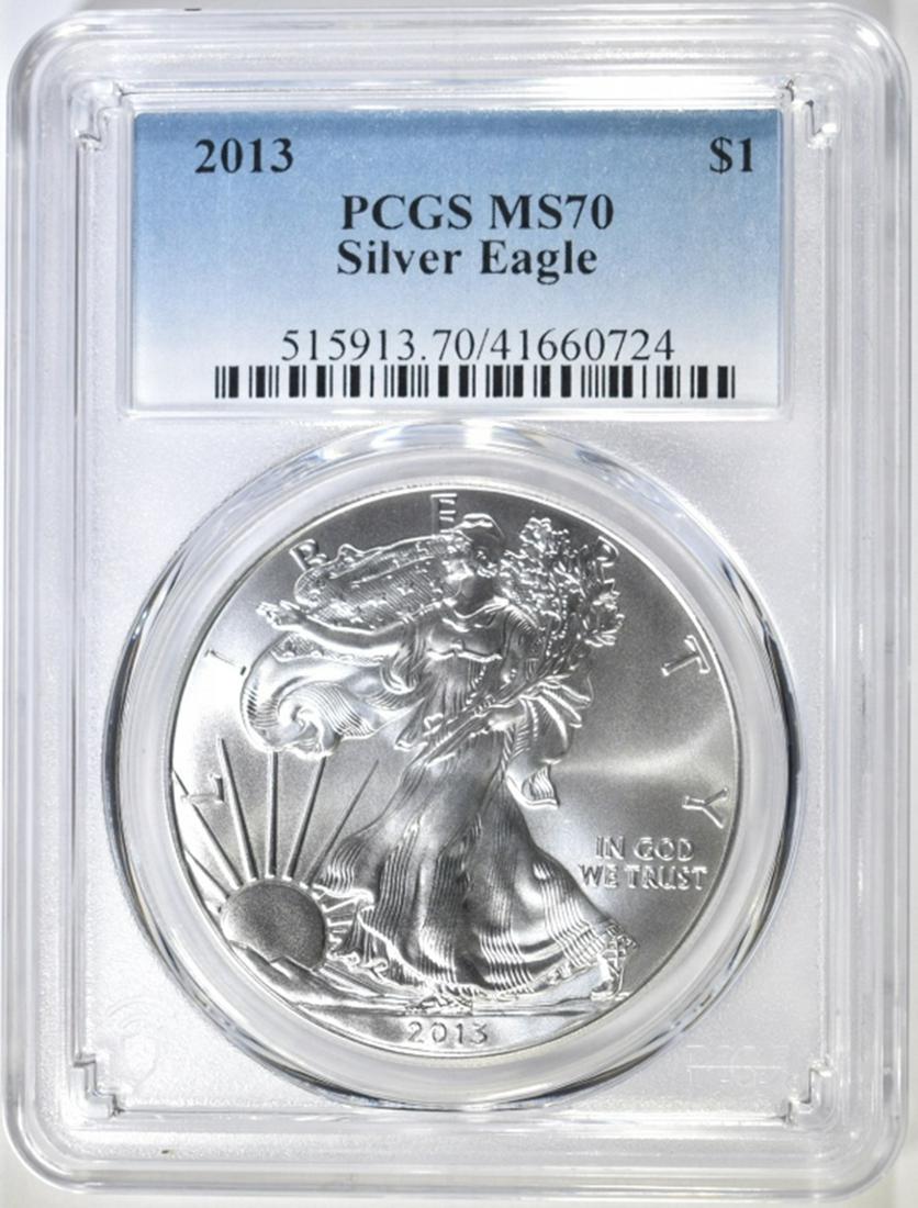 2013 AMERICAN SILVER EAGLE PCGS MS-70 (1 of 4)