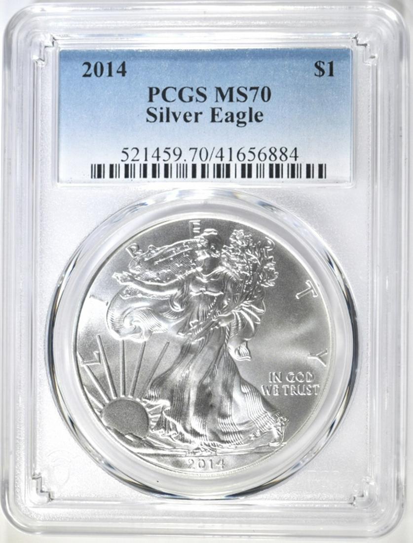 2014 AMERICAN SILVER EAGLE PCGS MS-70 (1 of 4)