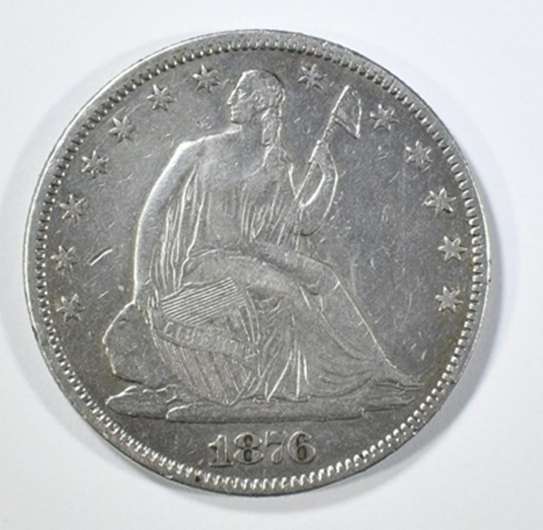 1876 SEATED LIBERTY HALF DOLLAR  XF (1 of 2)