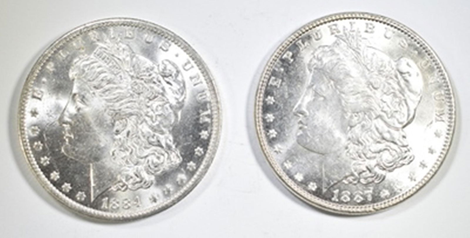 1884-O & 1887 MORGAN DOLLARS CH BU (1 of 2)