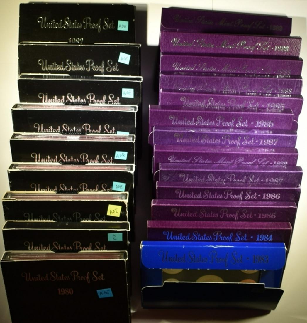 U.S. PROOF SETS FROM THE 1980'S: (1 of 3)