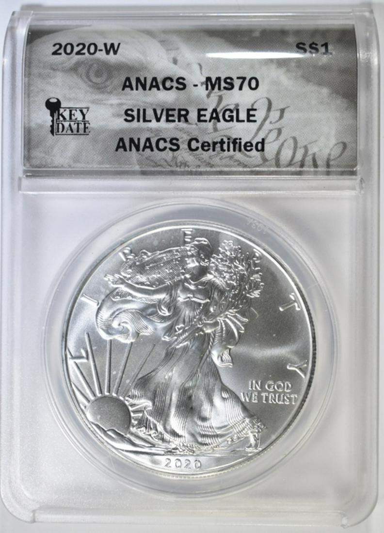 2020 W Silver Eagle Anacs Ms 70