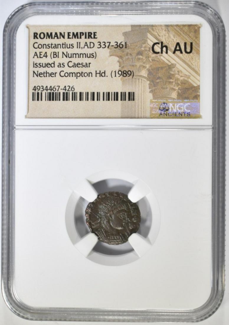 AD 337-361 CONSTANTIUS II, AE4 (BI NUMMUS) (1 of 4)