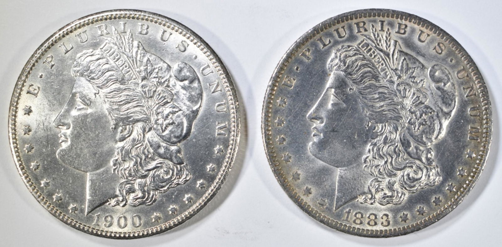 1883-O & 1900 MORGAN DOLLARS BU (1 of 2)