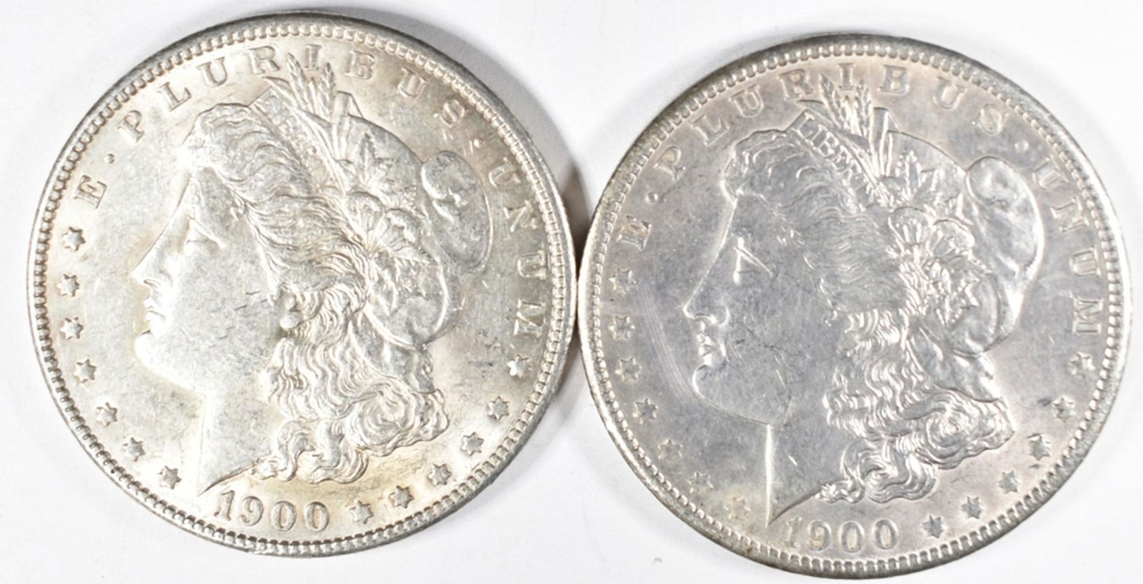 2-1900 MORGAN DOLLARS XF OR BETTER: LEADERS IN ON-LINE AUCTIONS ESTIMATE $100 - $120.