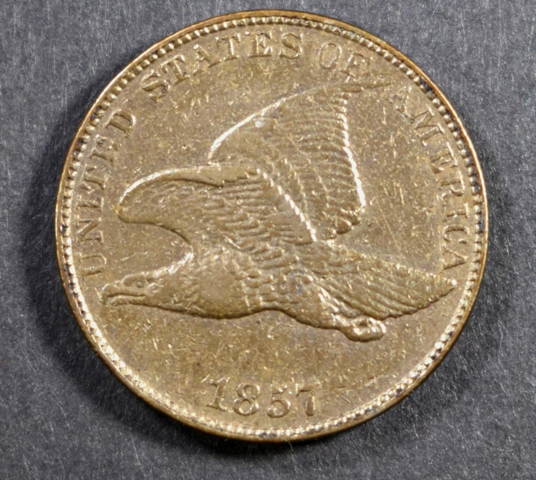 1857 FLYING EAGLE CENT AU (1 of 2)