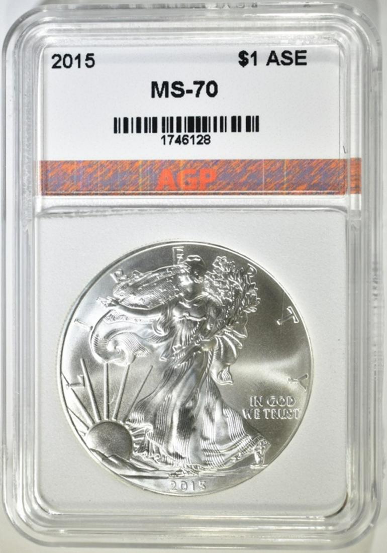 2015 AMERICAN SILVER EAGLE AGP PERFECT GEM BU (1 of 4)