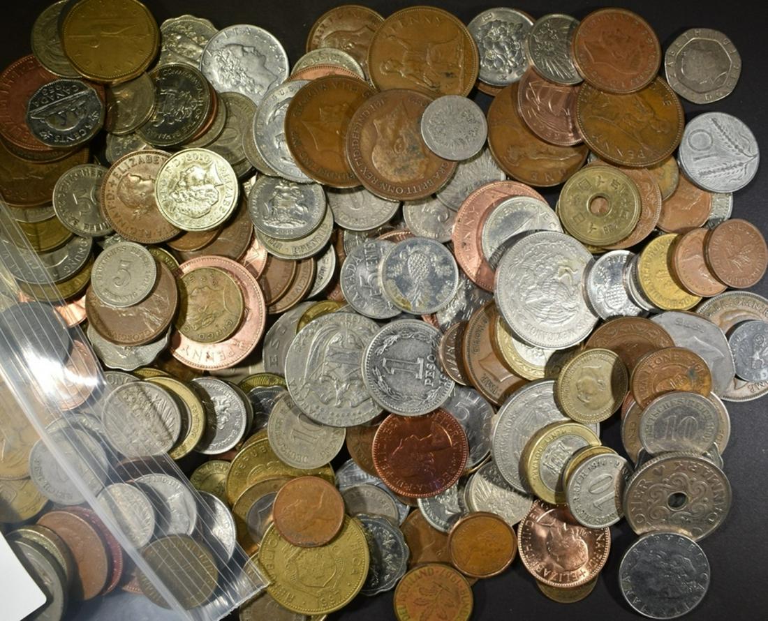 239 MIXED FOREIGN COINS & 8 TOKENS (1 of 1)