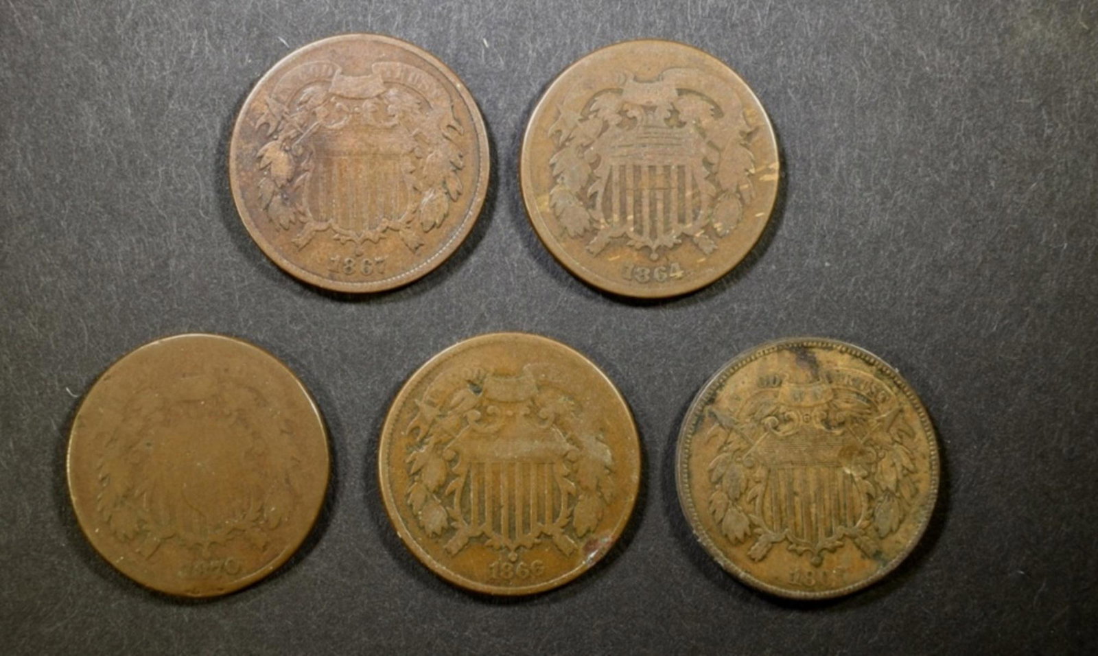 U.S. 2-CENT PIECE LOT: (1 of 2)