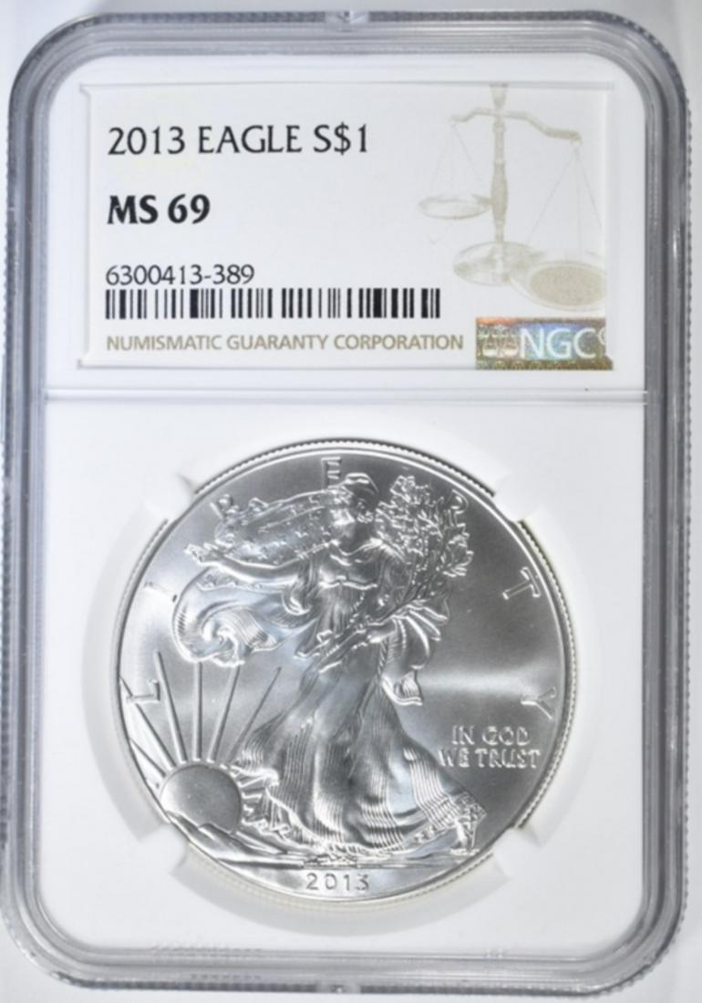 2013 AMERICAN SILVER EAGLE NGC MS-69 (1 of 4)