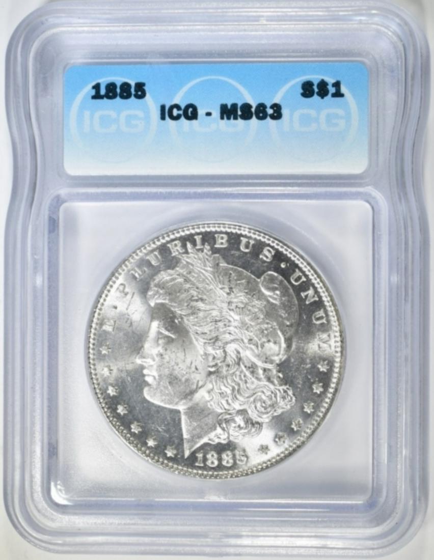 1885 MORGAN DOLLAR  ICG MS-63 (1 of 4)