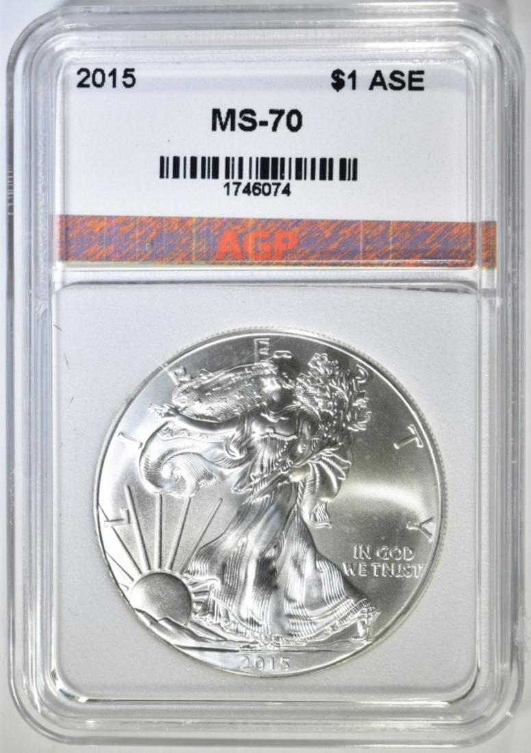 2015 AMERICAN SILVER EAGLE AGP PERFECT GEM BU (1 of 4)