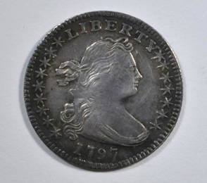 1797 BUST HALF DIME  XF 16 STARS