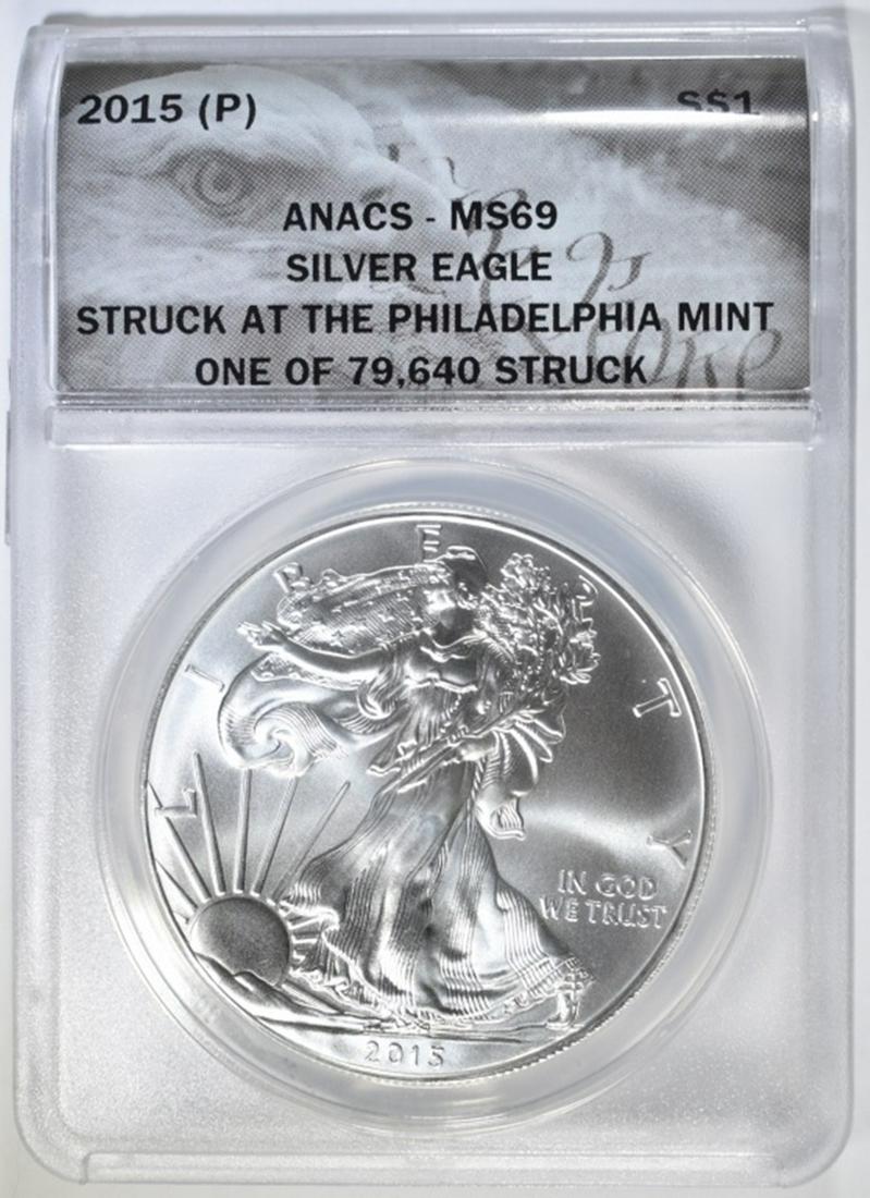 2015-(P) SILVER EAGLE ANACS MS-69 (1 of 4)