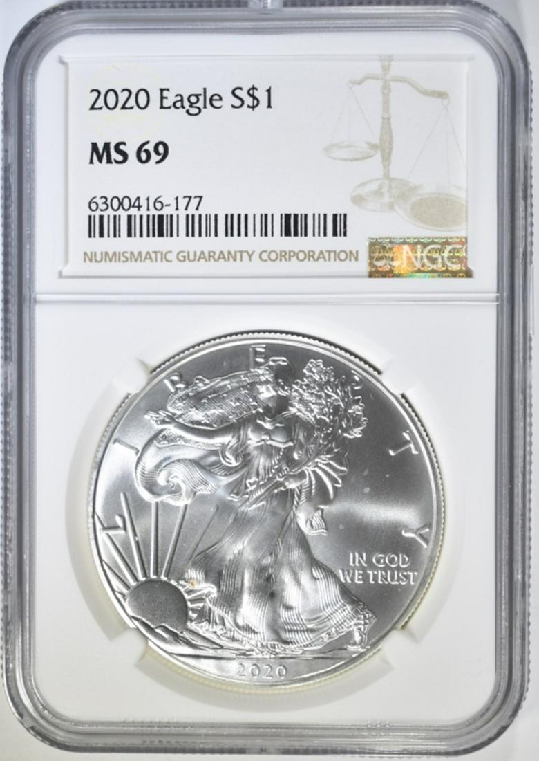 2020 AMERICAN SILVER EAGLE NGC MS-69 (1 of 4)
