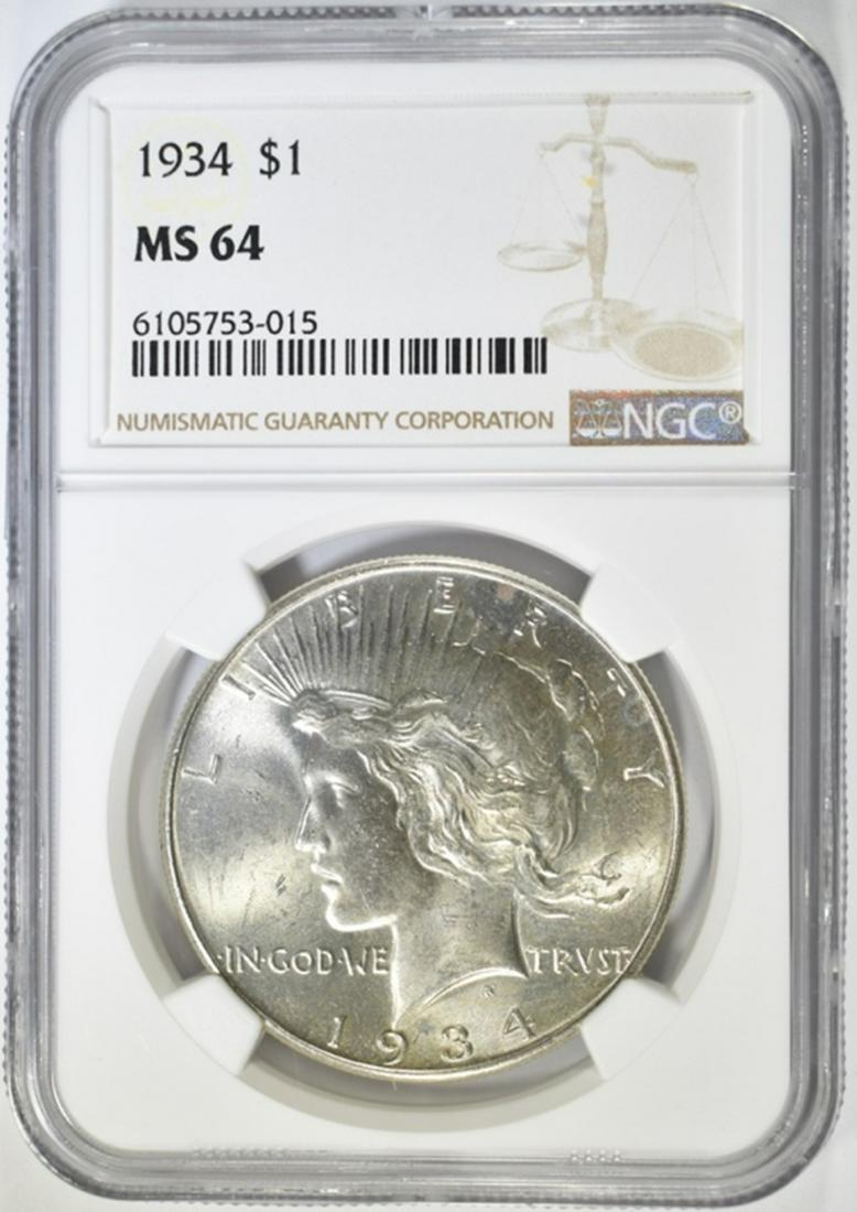 1934 PEACE DOLLAR  NGC MS-64 (1 of 4)