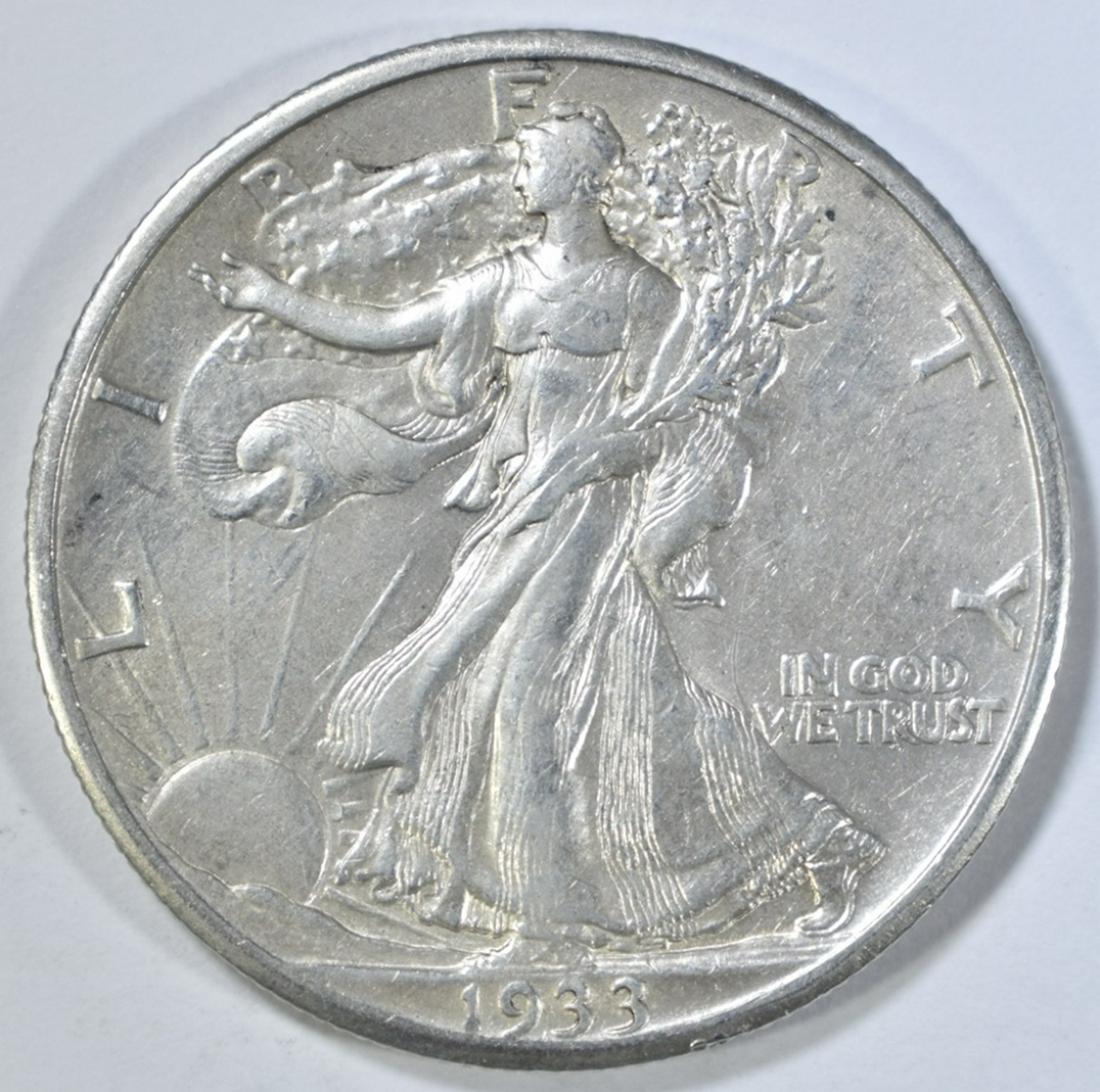1933-S WALKING LIBERTY HALF DOLLAR  AU (1 of 2)