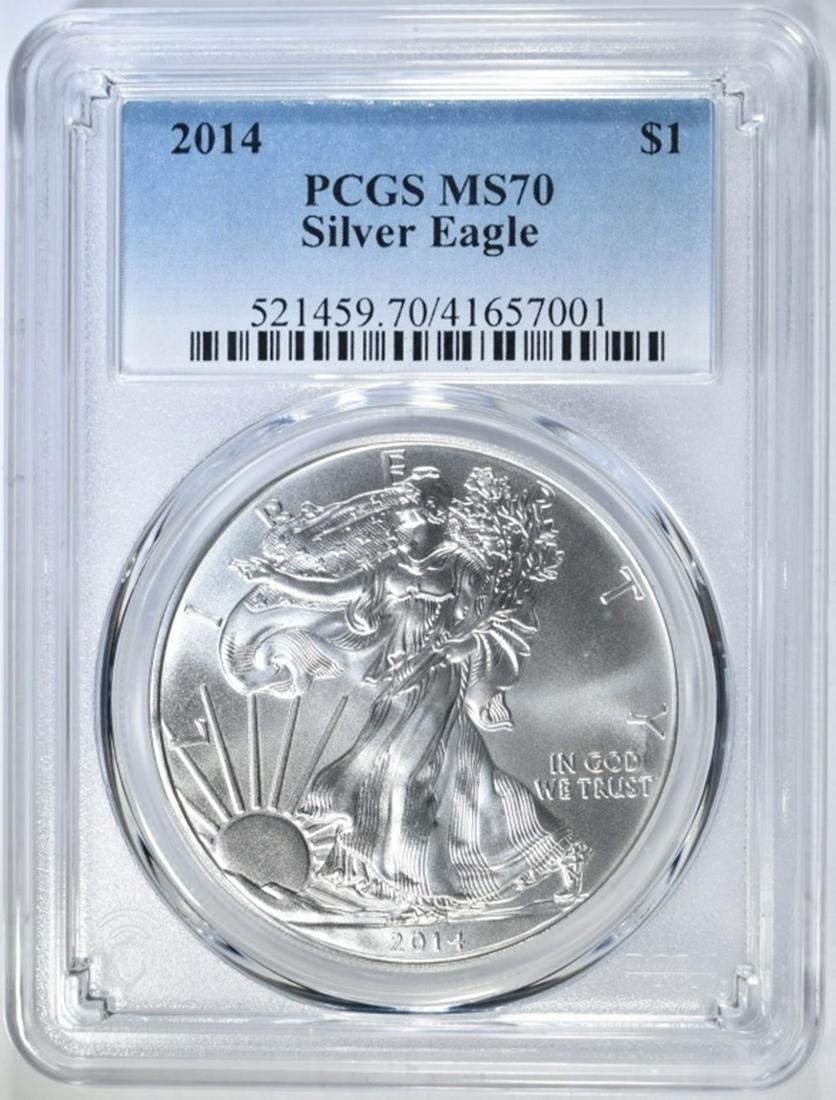 2014 AMERICAN SILVER EAGLE PCGS MS-70 (1 of 4)