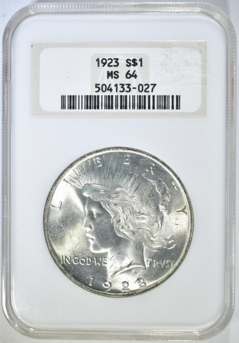 1923 PEACE DOLLAR  NGC MS-64  OLD HOLDER (1 of 4)