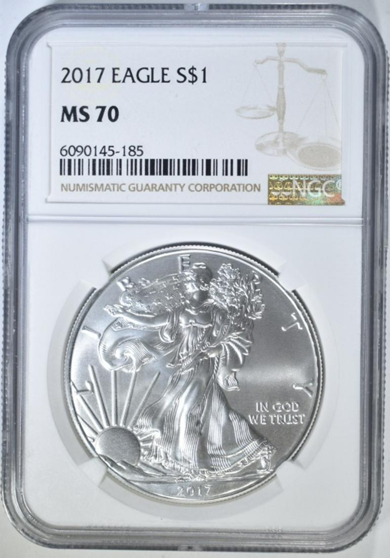 2017 AMERICAN SILVER EAGLE  NGC MS-70 (1 of 4)
