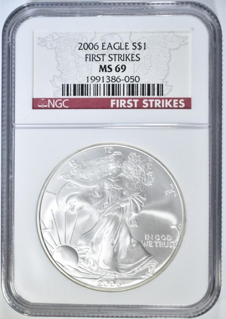 2006 AMERICAN SILVER EAGLE NGC MS-69 FIRST STRIKE (1 of 4)