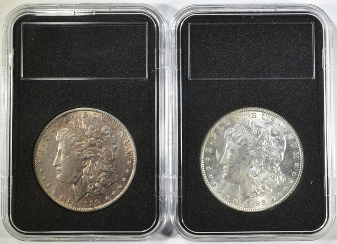 1888-O AU/BU & 1889 VF MORGAN DOLLARS (1 of 2)