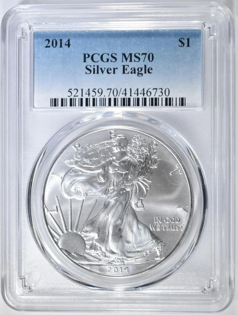 2014 AMERICAN SILVER EAGLE  PCGS MS-70 (1 of 4)
