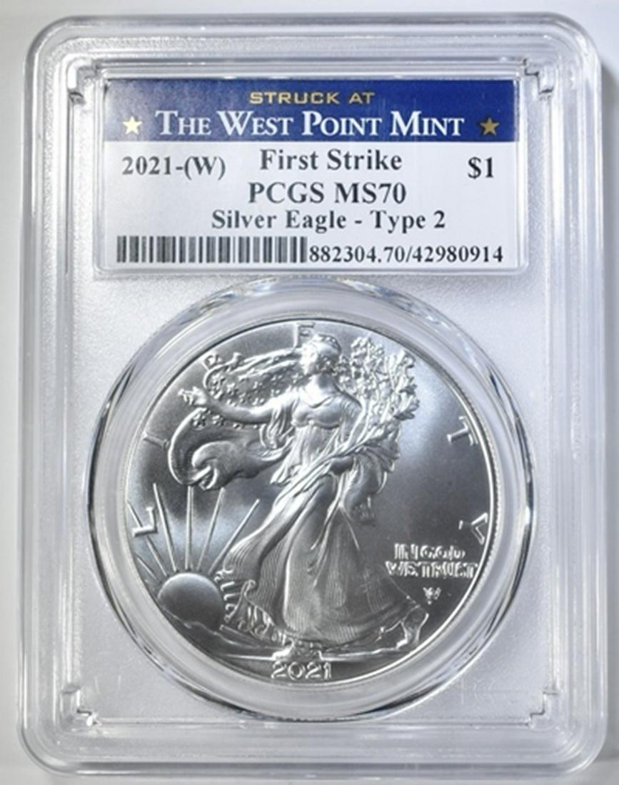 2021-(W) T-2 AMERICAN SILVER EAGLE  PCGS MS-70 (1 of 4)