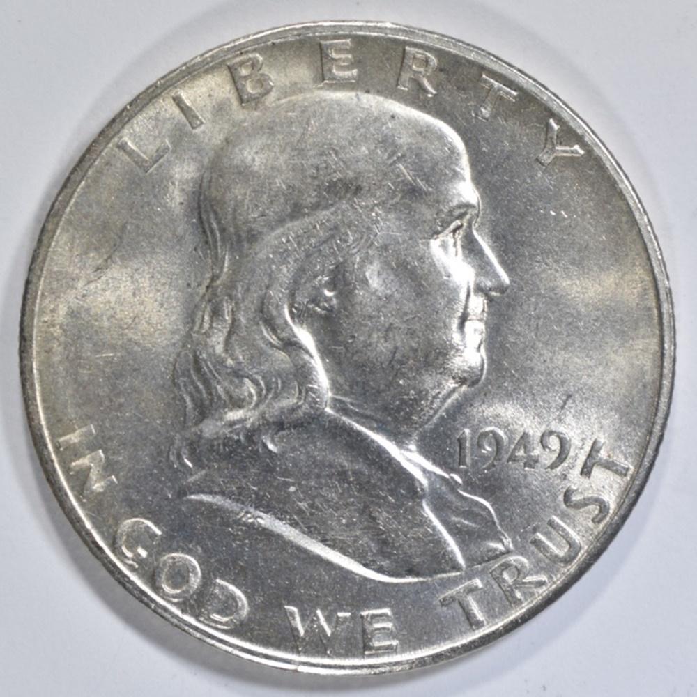 1949-S FRANKLIN HALF DOLLAR  BU (1 of 2)