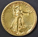 1907 HIGH RELIEF $20 SAINT GAUDENS GOLD BU