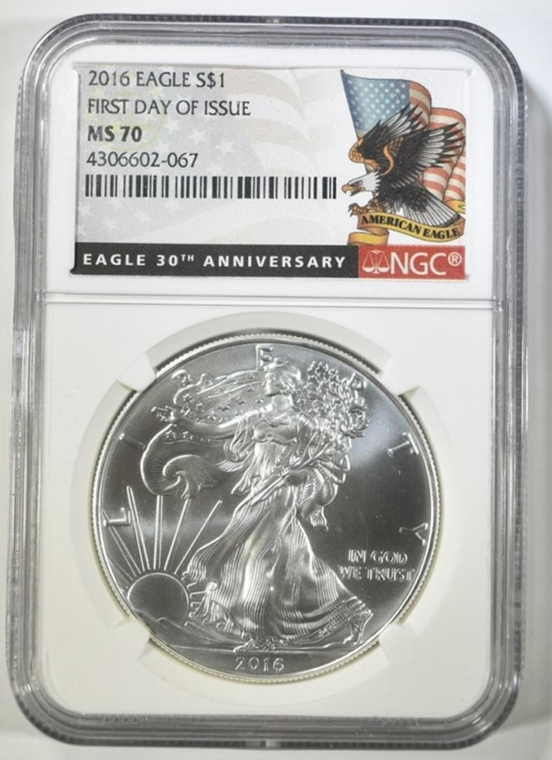 2016 AMERICAN SILVER EAGLE  NGC MS-70 (1 of 4)