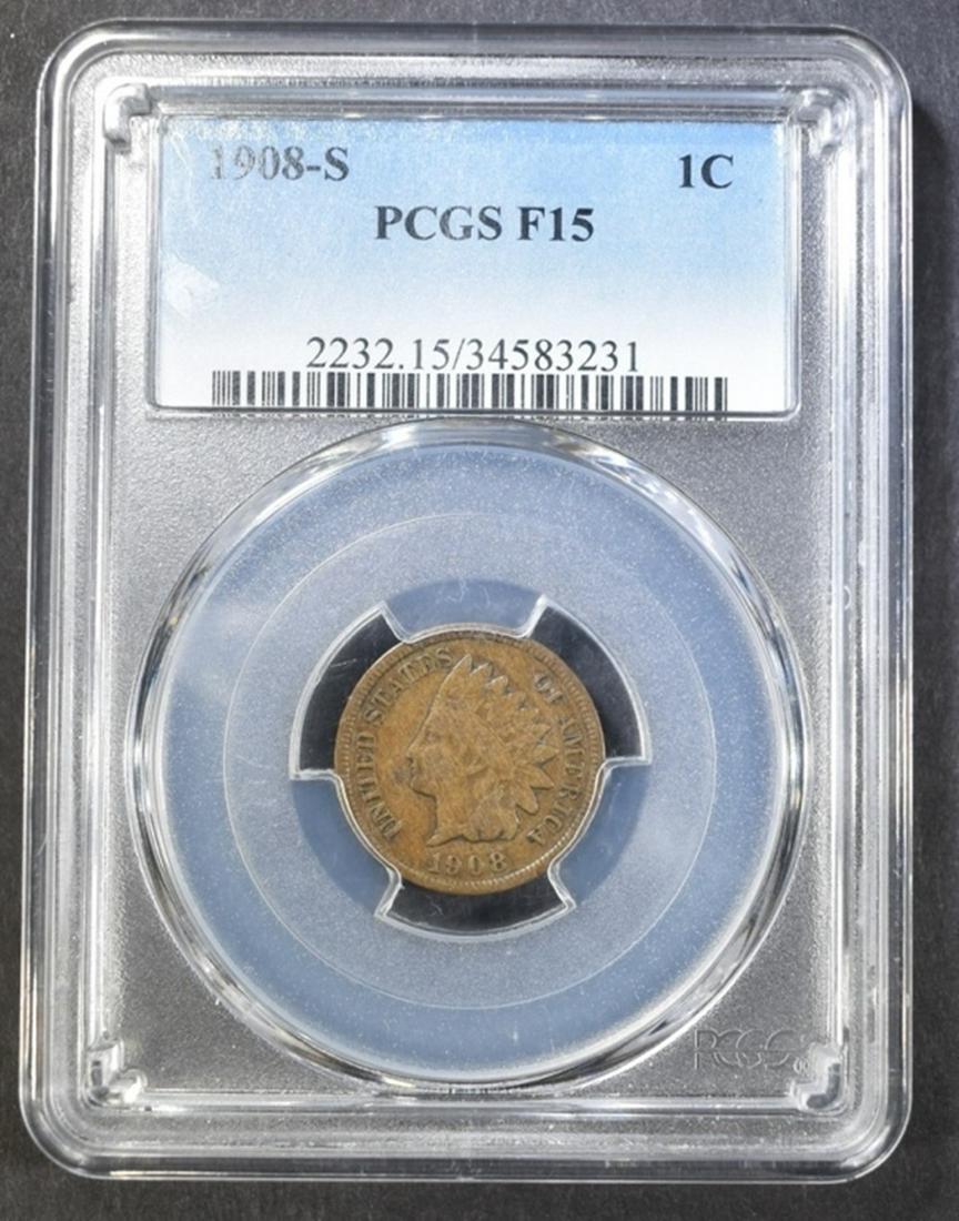 1908-S INDIAN HEAD CENT  PCGS F-15 (1 of 4)