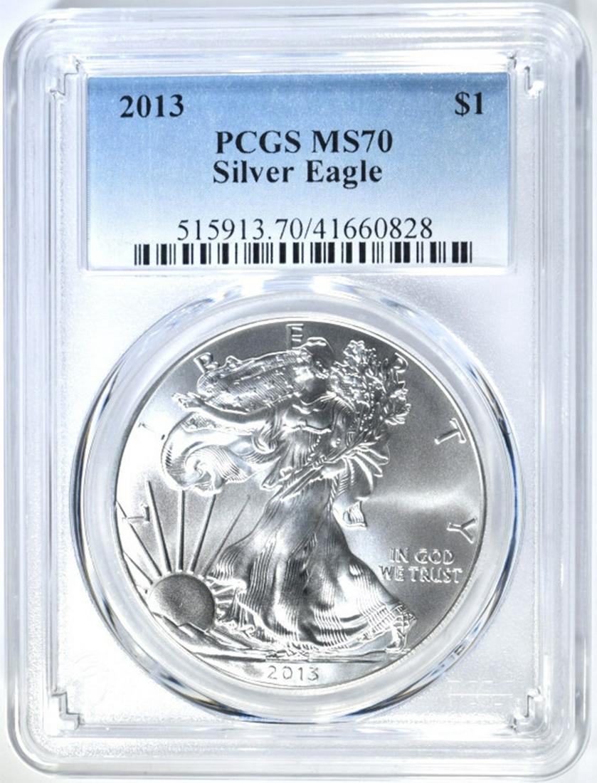2013 AMERICAN SILVER EAGLE PCGS MS-70 (1 of 4)