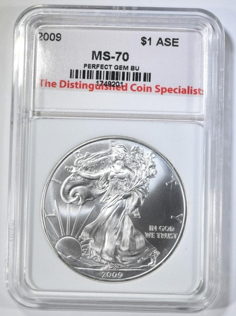 2009 AMERICAN SILVER EAGLE, TDCS PERFECT GEM BU (1 of 4)