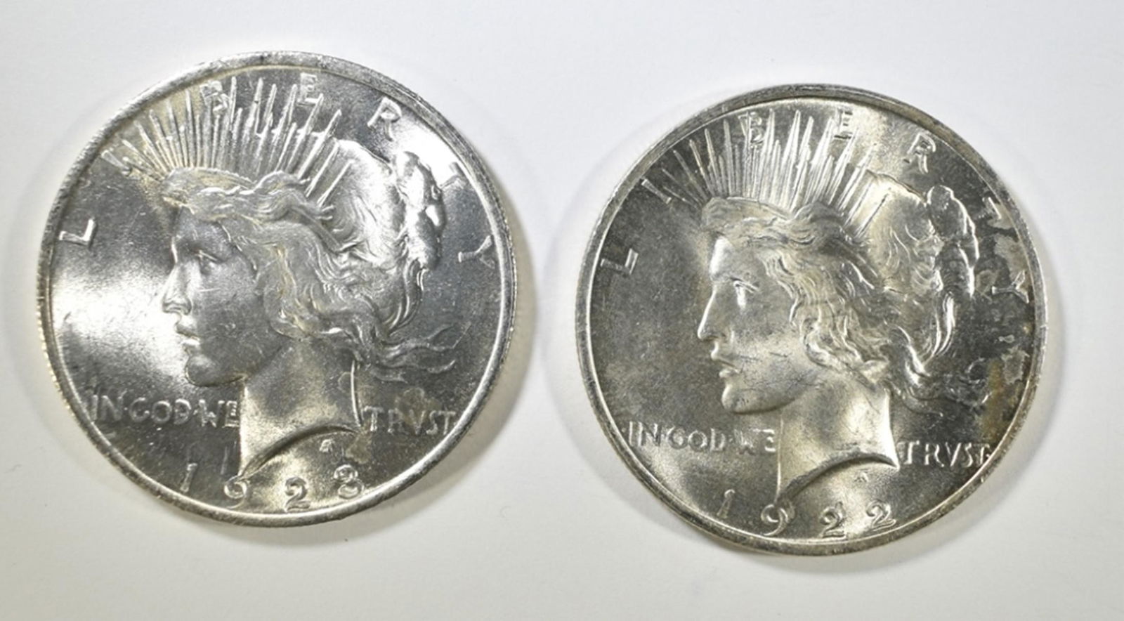 1922 & 1923 BU PEACE DOLLARS (1 of 2)