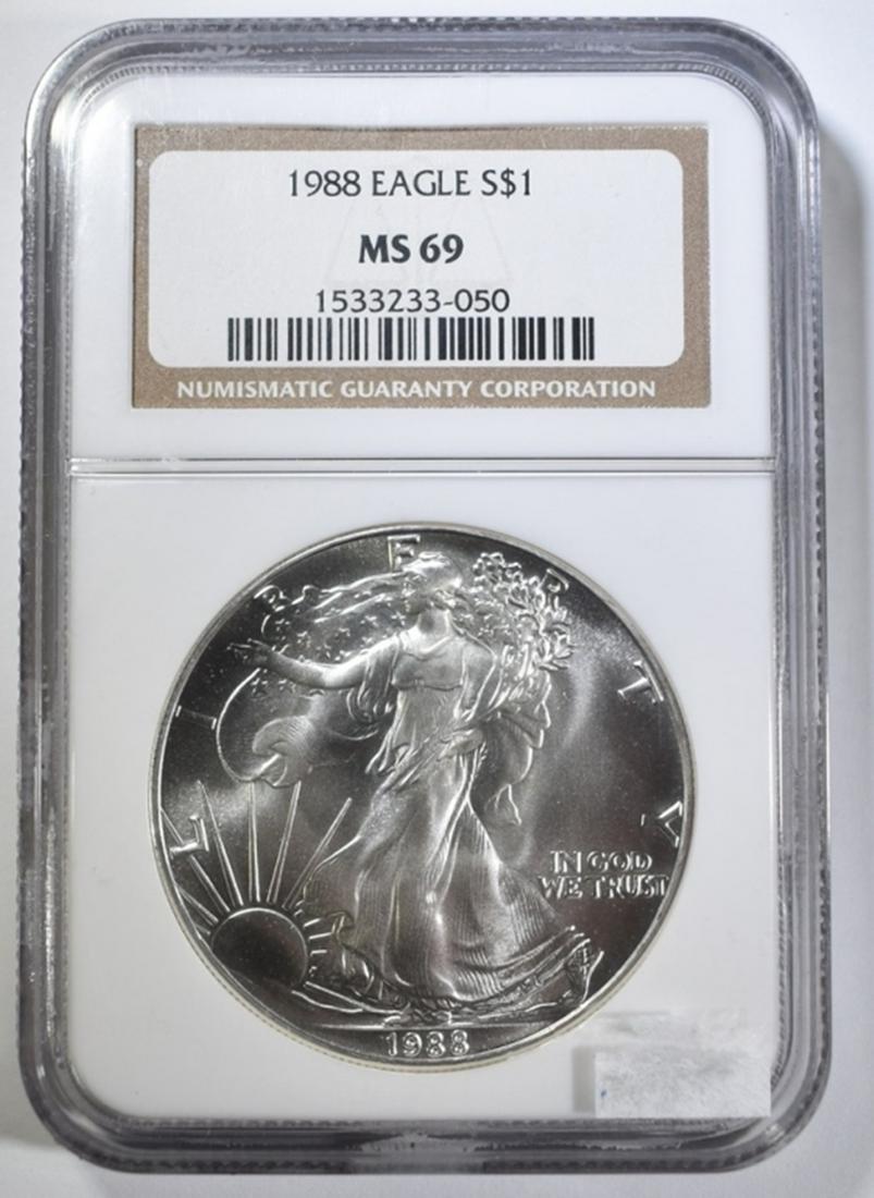 1988 AMERICAN SILVER EAGLE NGC MS-69 (1 of 4)