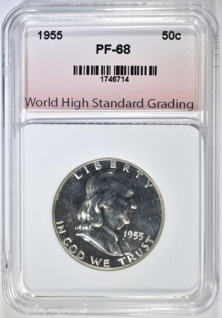 1955 FRANKLIN HALF DOLLAR  WHSG PROOF SUPERB GEM (1 of 4)