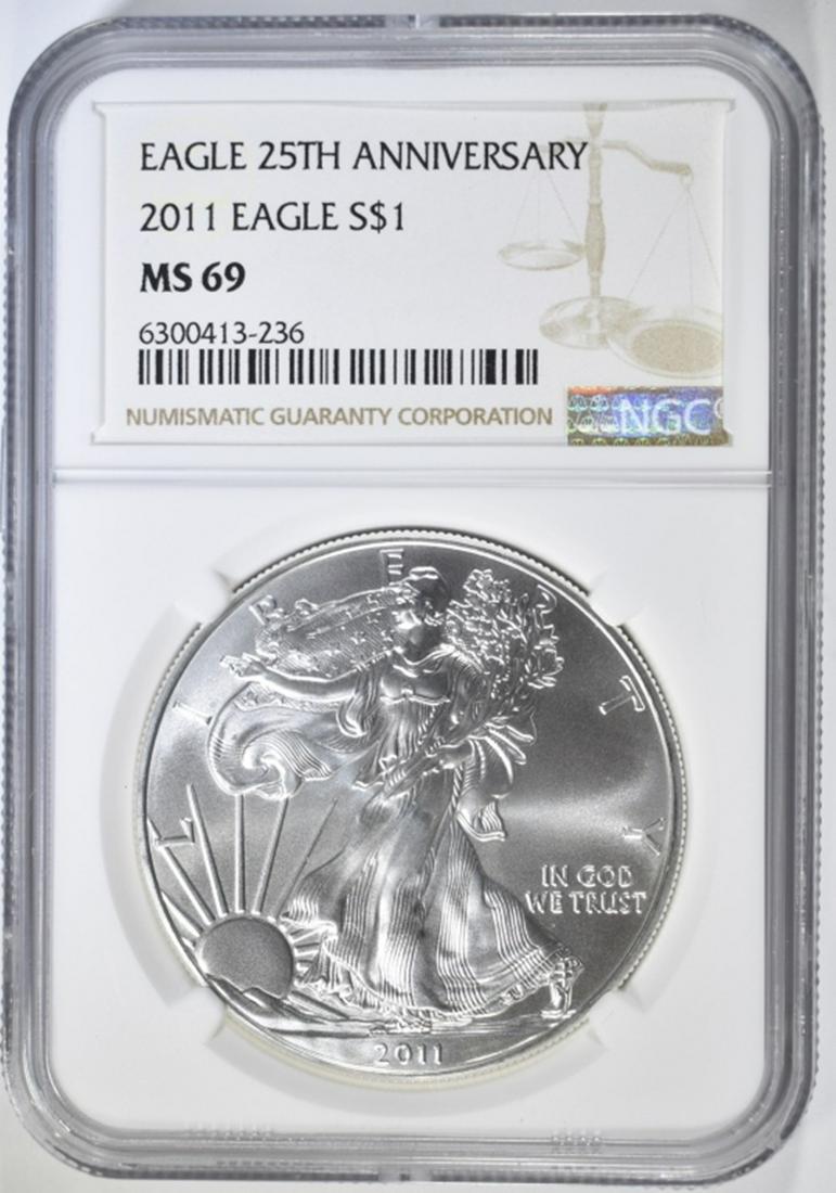 2011 AMERICAN SILVER EAGLE NGC MS-69 (1 of 4)